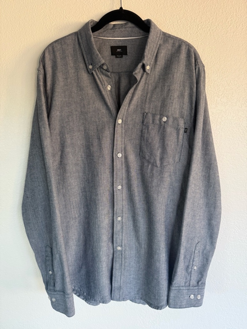 Obey Men's Button-Down Shirt - Heather Gray